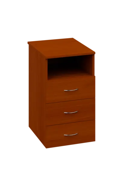 CKC 2 - 64 kontejner přístavný, 3-zásuvkový/nika, deska 25 mm, centrální zámek, třešeň šumavská